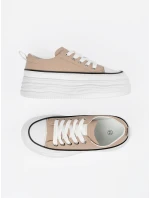 Luxusní tenisky hnědé dámské platforma Luxusní tenisky hnědé dámské platforma