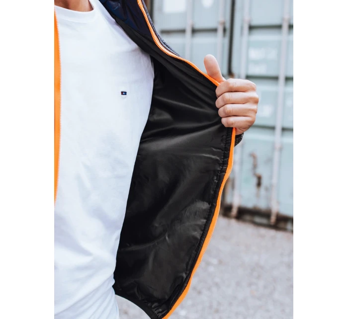 Pánská přechodná bunda prošívaná tmavě modrá FashionStreet TX3783