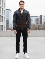 Kurtka męska przejściowa pikowana czarna model 22013981 - FashionStreet