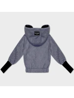 Tmavě modrá krátká pruhovaná bunda se lemem na spodním model 21461496 - S'WEST Tmavě modrá krátká pruhovaná bunda se lemem na spodním model 21461496 - S'WEST