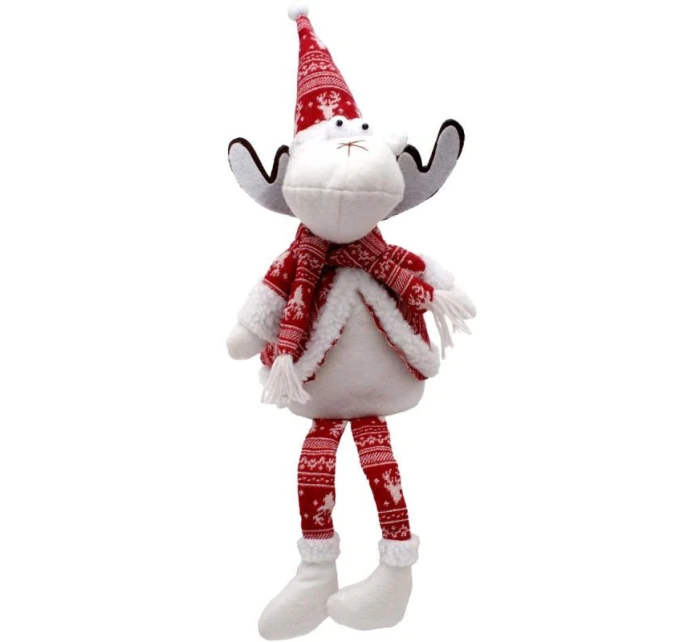 VÁNOČNÍ DEKORATIVNÍ SOBI BÍLÍ 35+20CM