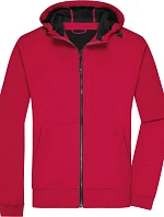 Daiber JN 1146 Pánská 2-vrstvá softshellová bunda s kapucí 02.1146 red/black
