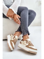 Dámské sneakersy z eko kůže na platformě leopardí béžové model 21671309 - Boto Dámské sneakersy z eko kůže na platformě leopardí béžové model 21671309 - Boto