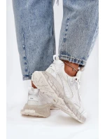 Dámské Kožené Tenisky model 21691437 Béžové - Goe