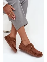 Dámské polobotky typu barefoot z přírodního semiše Zazoo 327 hnědé