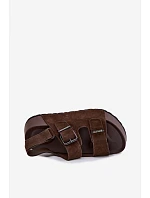 Semišové sandály na platformě Big Star TT274236 čokoládové Semišové sandály na platformě Big Star TT274236 čokoládové