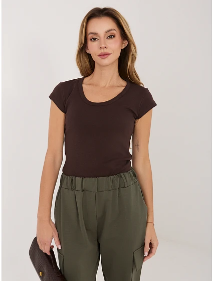 T shirt RV TS model 22155104 ciemny brązowy - FPrice