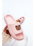 Lehké dámské pěnové pantofle s medvídkem, růžová Lia