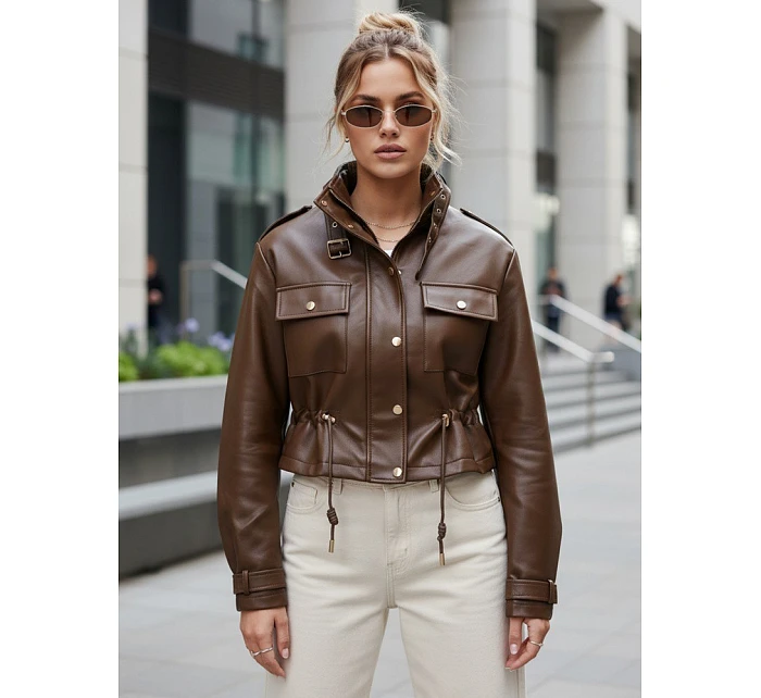 Kurtka damska z brązowa model 22084548 - FashionStreet Kurtka damska z brązowa model 22084548 - FashionStreet