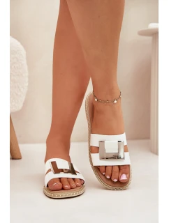 Dámské Plážové Sandály S Dekorativním Detalem Bílé model 21698388 - Artiker