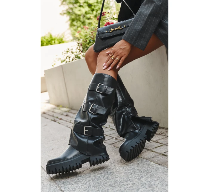 Zateplené dámské kozačky se Černé model 21709299 - Boto Zateplené dámské kozačky se Černé model 21709299 - Boto