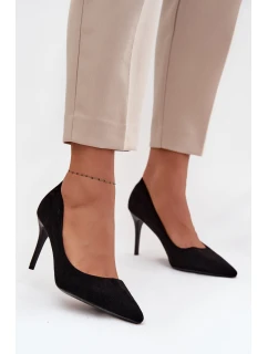 Dámské lodičky z eko semiše Černé model 21711431 - Boto