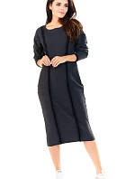 Dámské šaty A197 tm.šedé - Awama