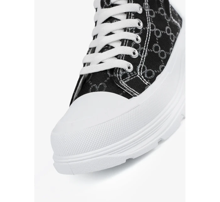 Praktické tenisky černé dámské platforma Praktické tenisky černé dámské platforma