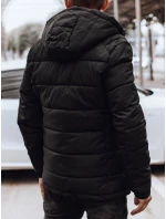 Pánská prošívaná zimní bunda s kapucí černá FashionStreet TX4895