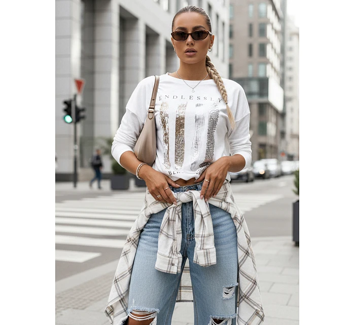 MODEZINE dámská halenka oversize bílá FashionStreet RY2689