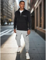 Pánská mikina s potiskem černá FashionStreet BX5887