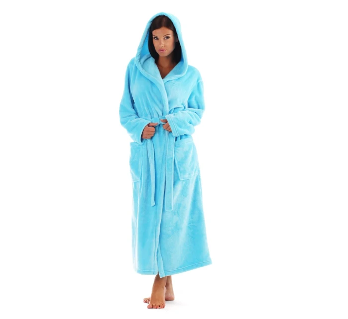 Dámský župan Siena s kapucí 3156 tyrkysová - Vestis