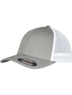 Flexfit 6511RM 6 panelová Trucker kšiltovka "Recycled" 55.11RM grey/white