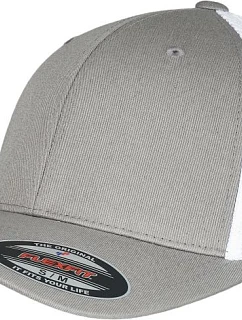 Flexfit 6511RM 6 panelová Trucker kšiltovka "Recycled" 55.11RM grey/white