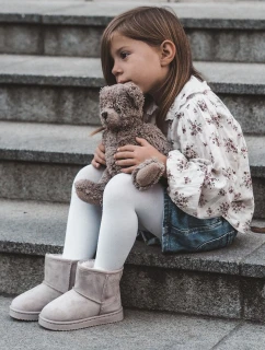 Dětské Teplé Sněhule Semišové Světle béžové model 21597585 - Boto