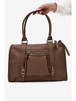 Velká taška z imitace kůže Taupe model 22220877 - Flora&Co