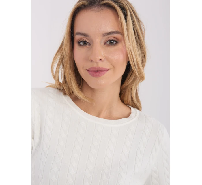 Sweter PM SW B model 21821423 ecru - FPrice Sweter PM SW B model 21821423 ecru - FPrice