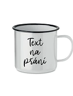 TEXT NA PŘÁNÍ - bílý plecháček 300 ml