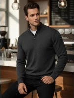 Pánský svetr se stojáčkem grafitový model 21995591 - Dstreet Pánský svetr se stojáčkem grafitový model 21995591 - Dstreet