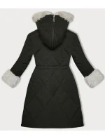 Army-béžová prošívaná zimní bunda s kožešinovou podšívkou Way Mode (WD202308) Army-béžová prošívaná zimní bunda s kožešinovou podšívkou Way Mode (WD202308)