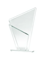 Skleněná trofej s matným podstavcem