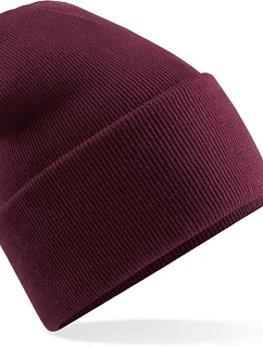 Beechfield B 40R Pletená čepice "Original" s dlouhým lemem 53.040R burgundy