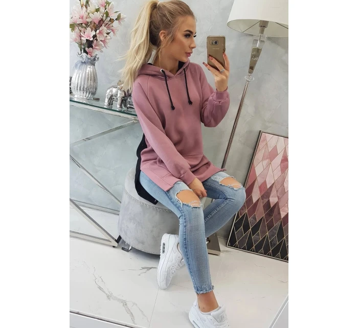 model 21752970 tmavě růžové šaty s kapucí - K-Fashion