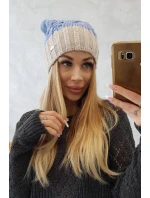 Paris fleecová čepice K212 modrá+béžová