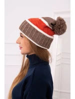Dámská čepice Kinga K297 cappuccino+rudy Dámská čepice Kinga K297 cappuccino+rudy