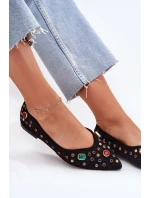 Dámské Baletky Zdobené Černé model 21702735 - Boto