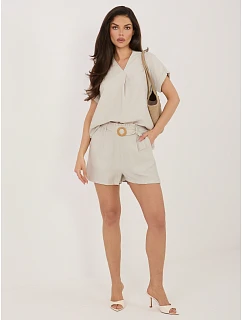 Szorty model 22076866 jasny beżowy - FPrice