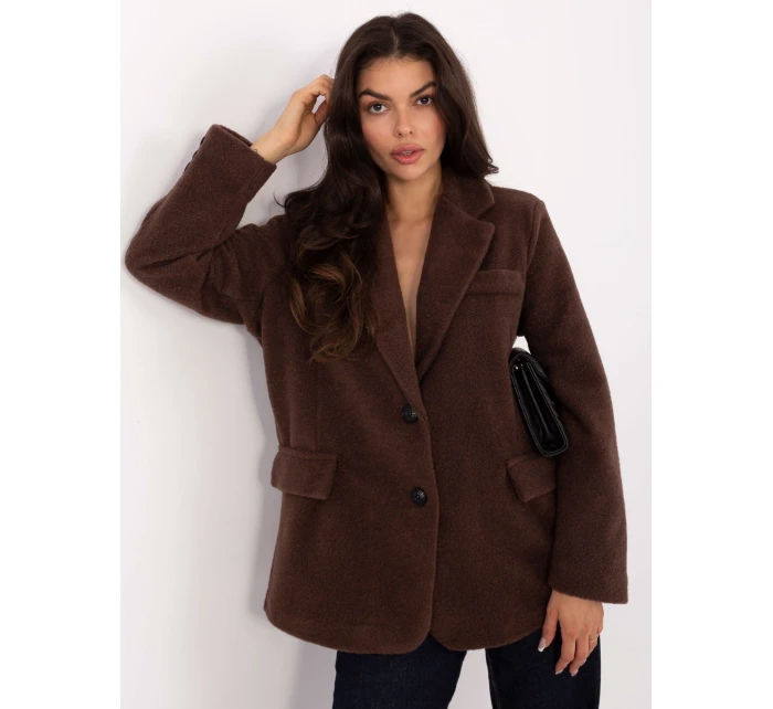 Płaszcz IT PL model 21730844 brązowy - FPrice Płaszcz IT PL model 21730844 brązowy - FPrice