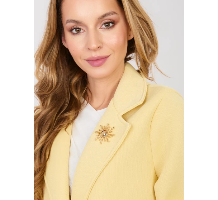 Płaszcz IT PL jasny żółty model 22013853 - FPrice Płaszcz IT PL jasny żółty model 22013853 - FPrice