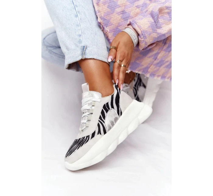 Dámská Sportovní Obuv Na Platformě Lu Boo Šedé