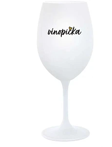 VÍNOPIČKA - bílá sklenice na víno 350 ml