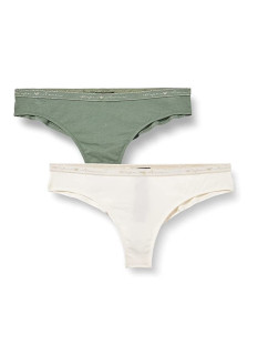 Dámské brazilské kalhotky 2 pack 163337 1A223 - 75910 - zelená/bílá - Emporio Armani