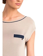 Krátká dámská noční košile BEIGE M  model 16257624 - Vamp