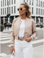 Dámská kožená bunda bomber SANTOL béžová FashionStreet TY4339