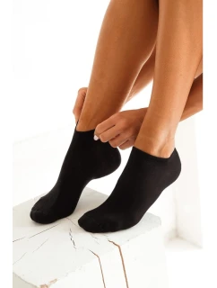 Dámské ponožky kotníkové hladké ULTRA TENKÉ Černé