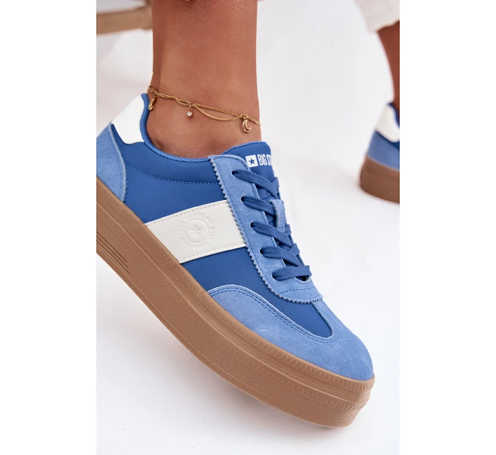 Kožené semišové tenisky Dámské Big Star TT274165 Modré