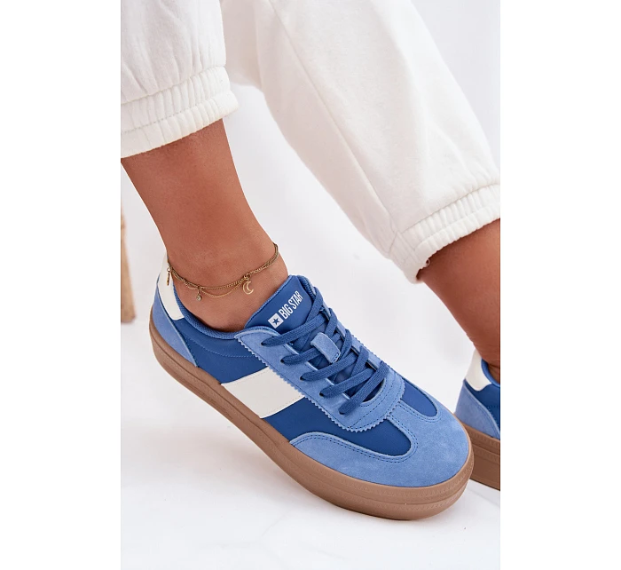 Kožené semišové tenisky Dámské Big Star TT274165 Modré