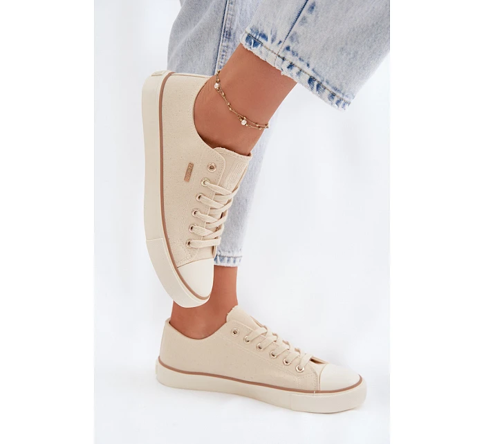 Dámské nízké tenisky Big Star model 22069453 Béžové - Big Star Shoes Dámské nízké tenisky Big Star model 22069453 Béžové - Big Star Shoes