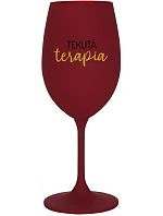 TEKUTÁ TERAPIA - bordovy pohár na víno 350 ml