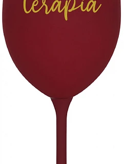 TEKUTÁ TERAPIA - bordovy pohár na víno 350 ml